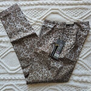 New Slim-Sation Multiples Women Pull On Tummy Control Narrow Leg Pants Leopard 6